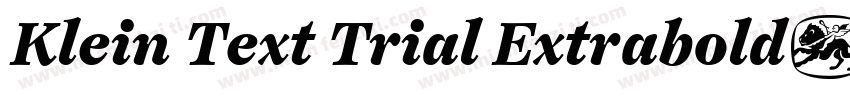 Klein Text Trial Extrabold字体转换